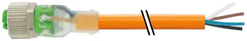 Produktfoto 1 von Murrelektronik 7000-12231-8461000, M12 Bu. 0° A-kod. freies Ltg-ende 3LED