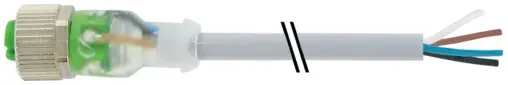 Produktfoto 1 von Murrelektronik 7000-12231-2342000, M12 Bu. 0° A-kod. freies Ltg-ende 3LED