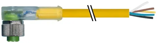 Produktfoto 1 von Murrelektronik 7000-12441-0552000, M12 Bu. 90° A-kod. freies Ltg-ende LED