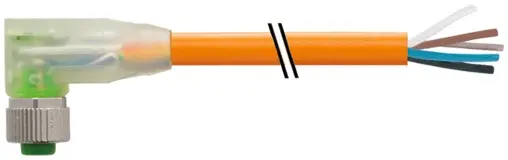 Produktfoto 1 von Murrelektronik 7000-12443-4881500, M12 Bu. 90° A-kod. freies Ltg-ende LED