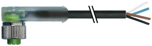 Produktfoto 1 von Murrelektronik 7000-12421-6342000, M12 Bu. 90° A-kod. freies Ltg-ende LED