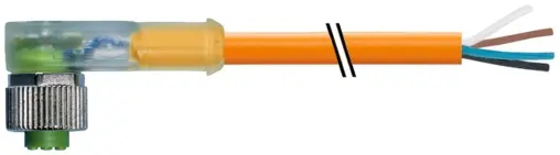 Produktfoto 1 von Murrelektronik 7000-12443-8521500, M12 Bu. 90° A-kod. freies Ltg-ende LED