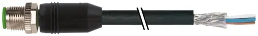 Produktfoto 1 von Murrelektronik 7000-13105-8381000, M12 St. 0° A-kod. freies Ltg-ende