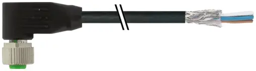 Murrelektronik 7000-19361-7063000, M12 Bu. 90° A-kod. freies Ltg-ende geschirmt