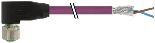Produktfoto 1 von Murrelektronik 7000-14071-8415500, M12 Bu. 90° B-kod. freies Ltg-ende geschirmt