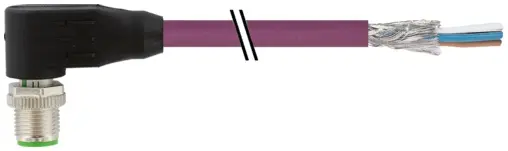 Produktfoto 1 von Murrelektronik 7000-14251-7991000, M12 St. 90° B-kod. freies Ltg-ende geschirmt