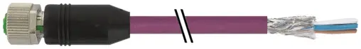 Produktfoto 1 von Murrelektronik 7000-14261-7992000, M12 Bu. 0° B-kod. freies Ltg-ende geschirmt