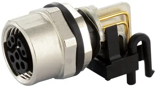 Produktfoto 1 von Murrelektronik 7000-15711-0000000, M12 Flanschbuchse 90° Y-cod. Lötanschluss