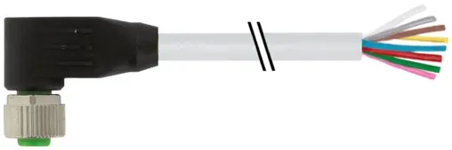 Produktfoto 1 von Murrelektronik 7000-17061-2921000, M12 Bu. 90° A-kod. freies Ltg-ende