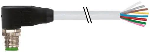 Produktfoto 1 von Murrelektronik 7000-17021-2921800, M12 St. 90° A-kod. freies Ltg-ende