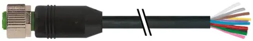 Produktfoto 1 von Murrelektronik 7000-19041-7050500, M12 Bu. 0° A-kod. freies Ltg-ende