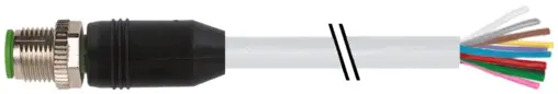 Produktfoto 1 von Murrelektronik 7000-19001-3010750, M12 St. 0° A-kod. freies Ltg-ende