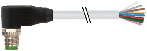 Murrelektronik 7000-19021-3011500, M12 St. 90° A-kod. freies Ltg-ende