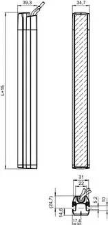 Produktfoto 1 von Leuze Electronic ELC110R30-300, Sicherheits-Lichtvorhang Empfänger