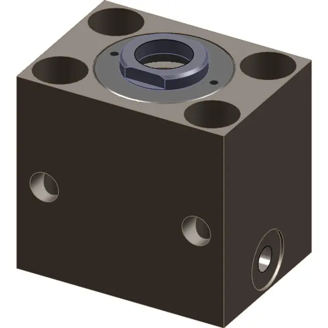 Produktfoto 1 von DESTACO 723E38092-2 - Hydraulik-Hohlkolbenzylinder, Blockversion, doppeltwirkend