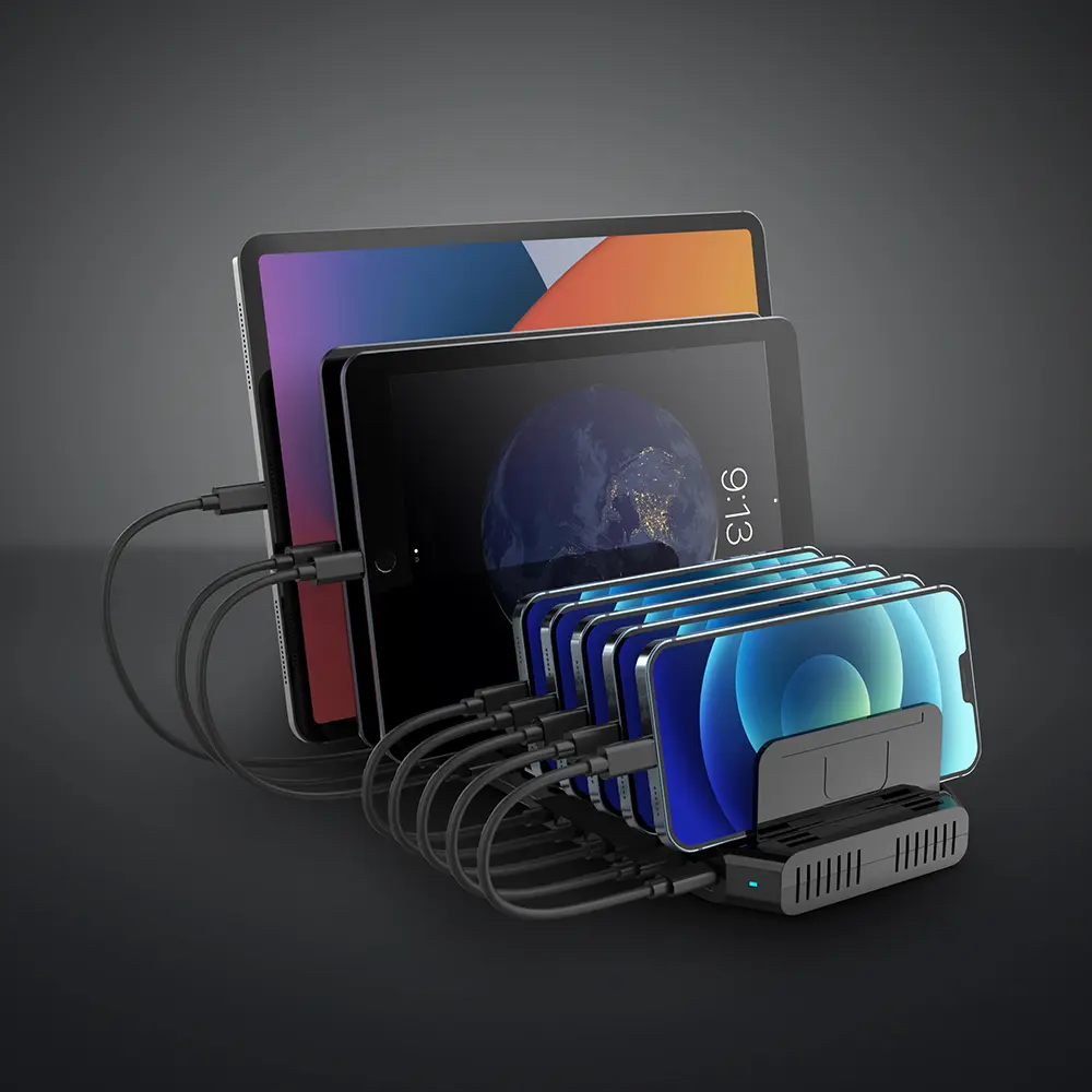 Produktfoto 1 von LINDY 73435, 120W 10 Port USB-Ladestation