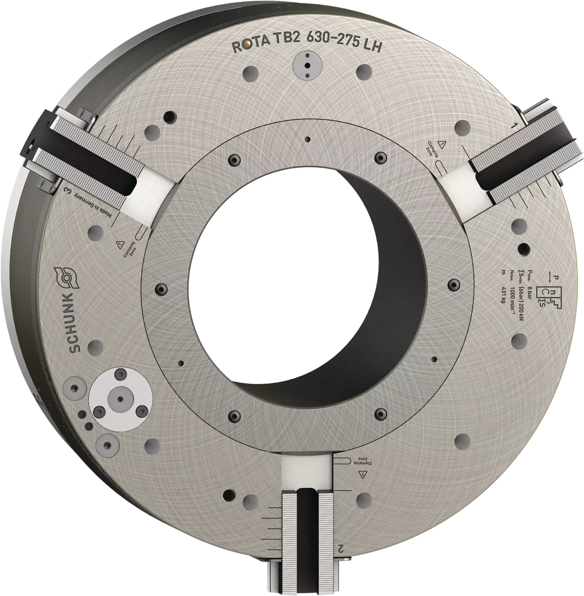 Produktfoto 1 von SCHUNK ROTA TB2 630-275 LH Z450-SV90°, Kraftspannfutter