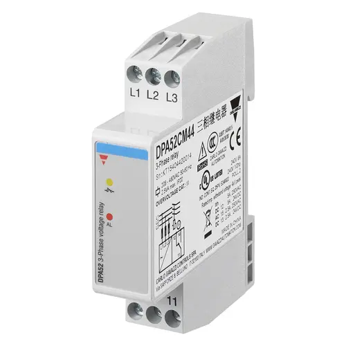 Produktfoto 1 von Carlo Gavazzi DPA52CM44, 3-PHASIGER MR 208VLL BIS 480VLL, PH-VERLUST, PH-SEQ