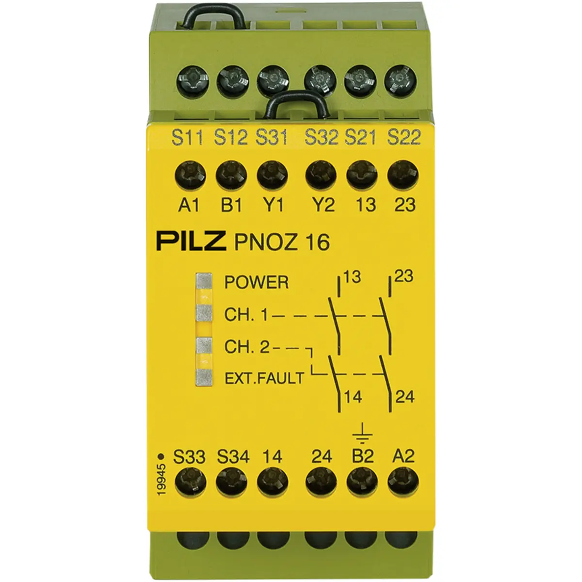 Produktfoto 1 von PILZ PNOZ 16 24VAC 24VDC 2n/o, Schaltmattenüberwachung, P/n: 774060