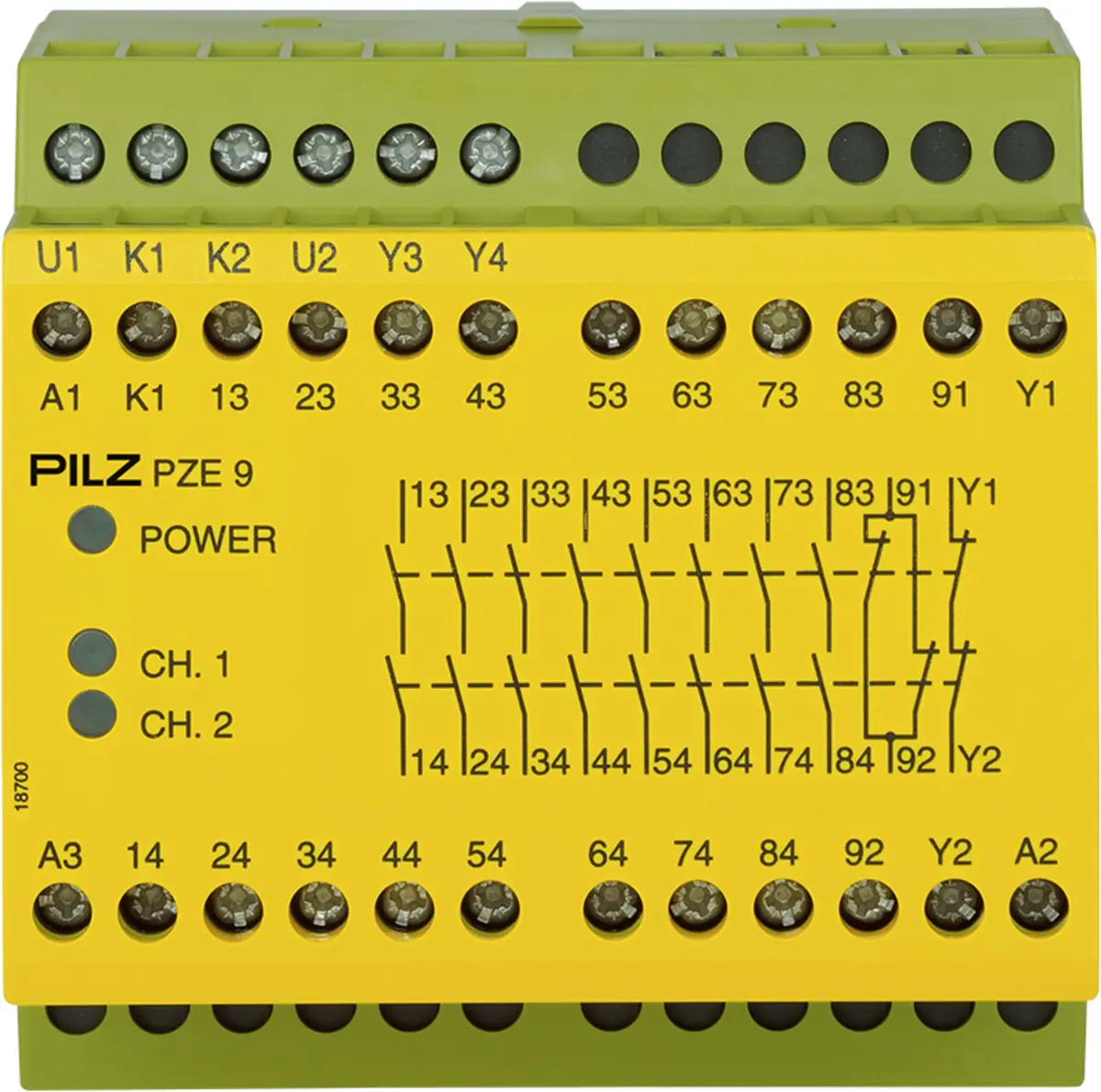 Produktfoto 1 von PILZ PZE 9 24VDC 8n/o 1n/c Schaltgeräte P/N: 774150