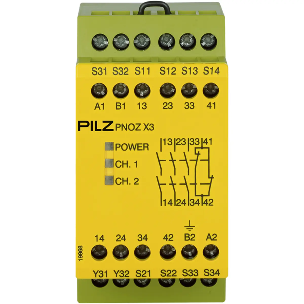 Produktfoto 1 von PILZ PNOZ X3 110VAC 24VDC 3n/o 1n/c 1so Schaltgeräte P/N: 774314