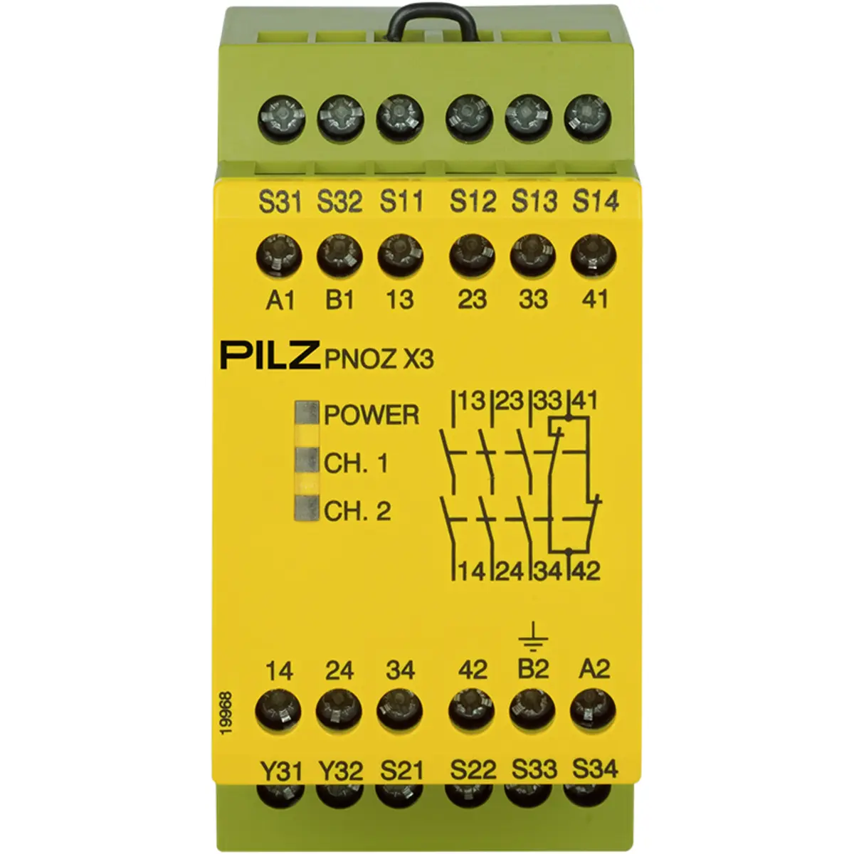 Produktfoto 1 von PILZ PNOZ X3 230VAC 24VDC 3n/o 1n/c 1so Schaltgeräte P/N: 774318