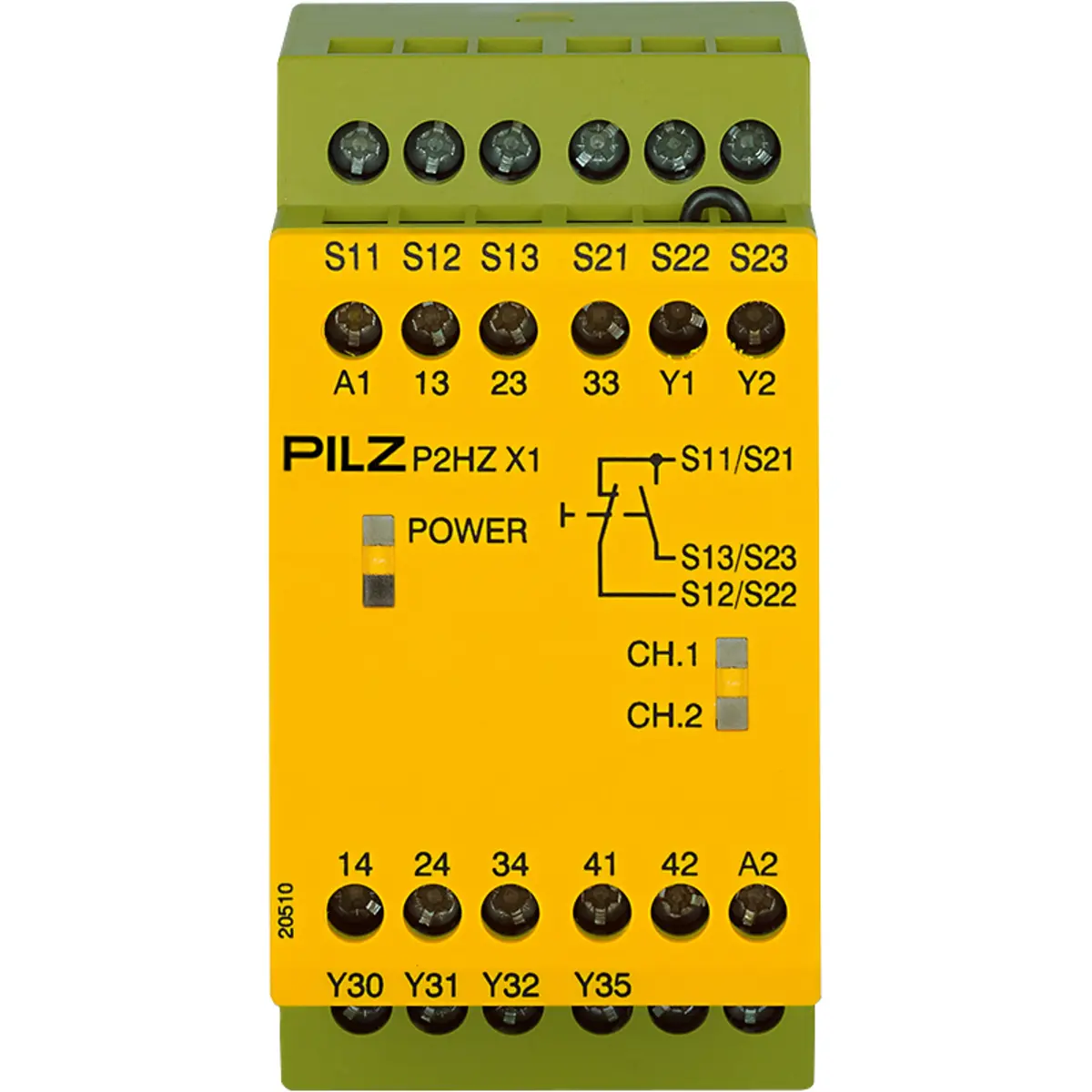 Produktfoto 1 von PILZ P2HZ X1 110VAC 3n/o 1n/c, Zweihandüberwachung, P/n: 774434