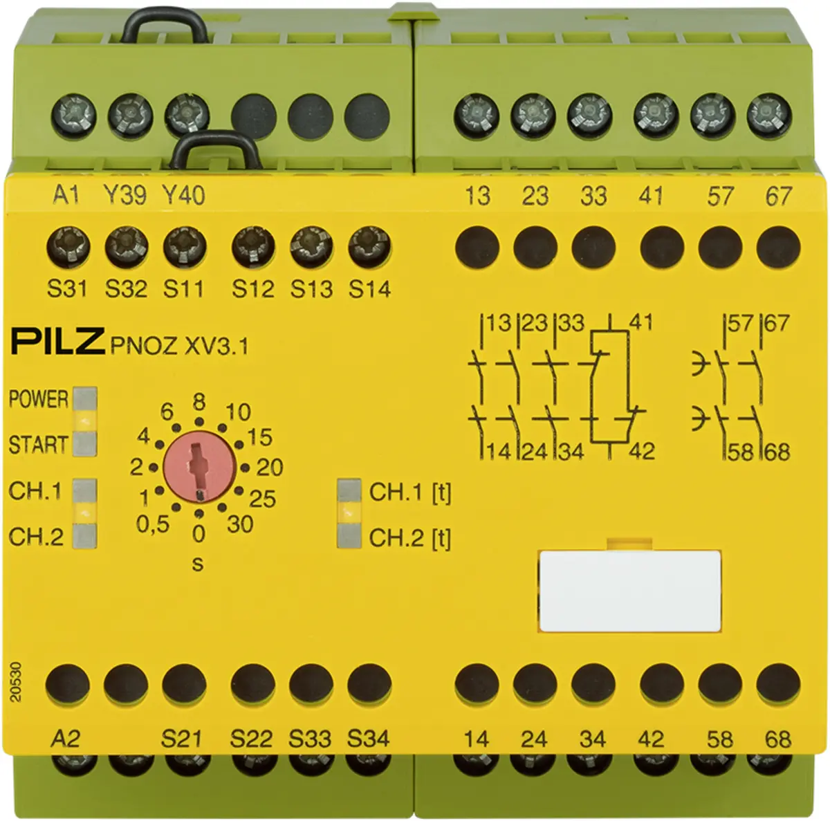 Produktfoto 1 von PILZ PNOZ XV3.1 30/24VDC 3n/o 1n/c 2n/o t Schaltgeräte P/N: 774530