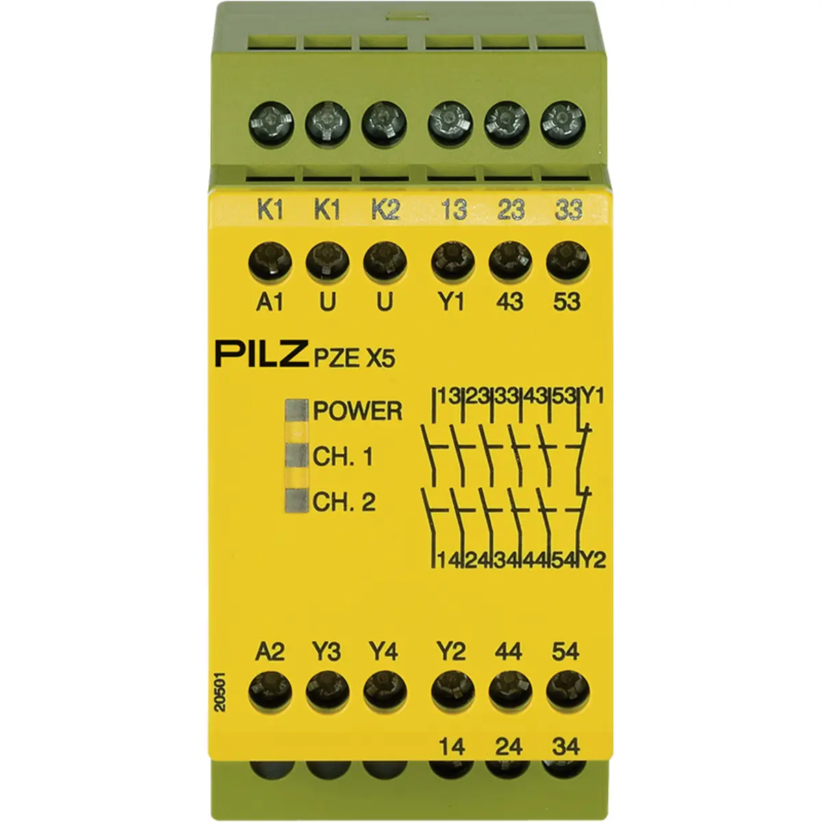 Produktfoto 1 von PILZ PZE X5 24VDC 5n/o, Kontakterweiterungen, P/n: 774595