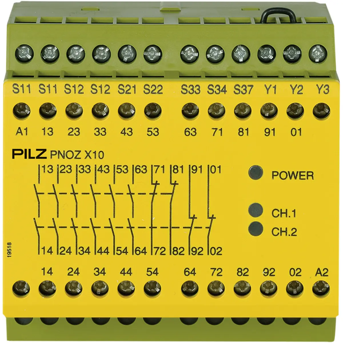 Produktfoto 1 von PILZ PNOZ X10 24VDC 6n/o 4n/c 3LED Schaltgeräte P/N: 774709