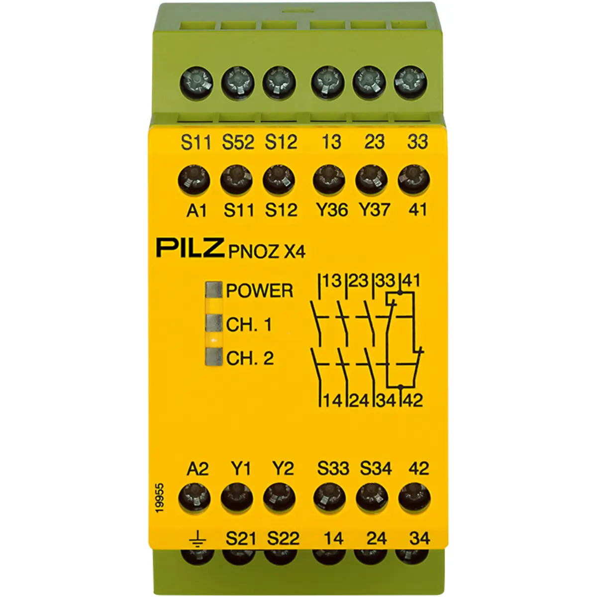 Produktfoto 1 von PILZ PNOZ X4 110VAC 3n/o 1n/c, Überwachung von Not-Halt, Schutztüren