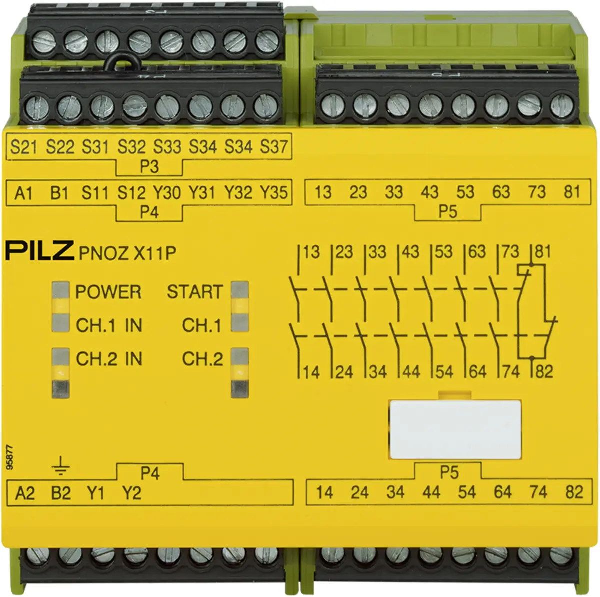 Produktfoto 1 von PILZ PNOZ X11P 24VAC 24VDC 7n/o 1n/c 2so Schaltgeräte P/N: 777080