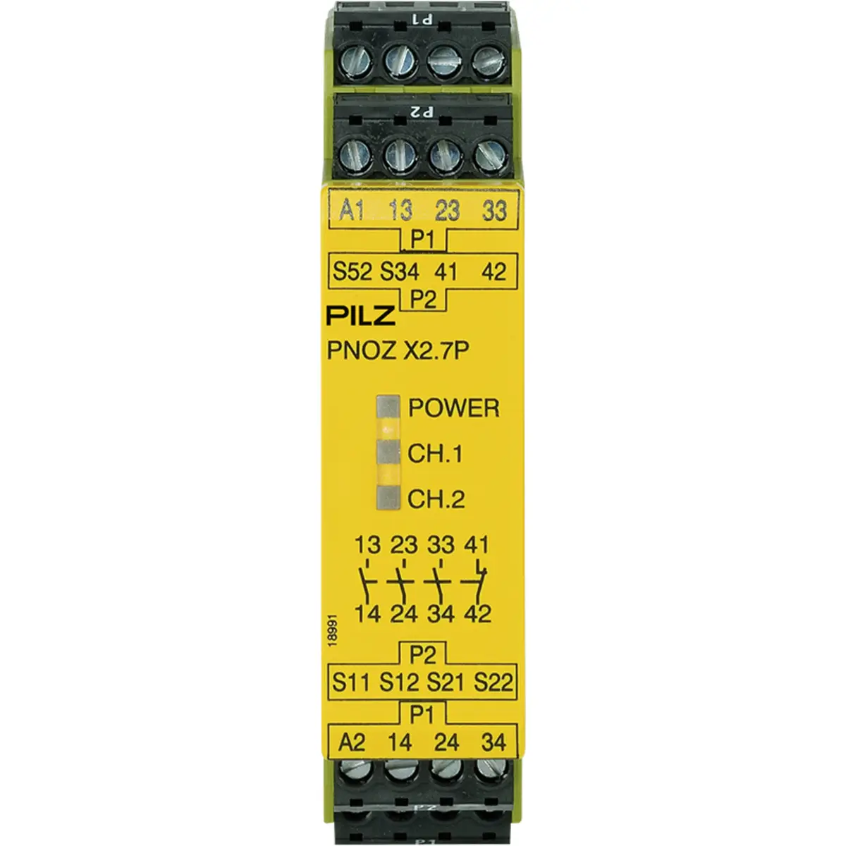 Produktfoto 1 von PILZ PNOZ X2.7P 24-240VAC/DC 3n/o 1n/c Schaltgeräte P/N: 777306