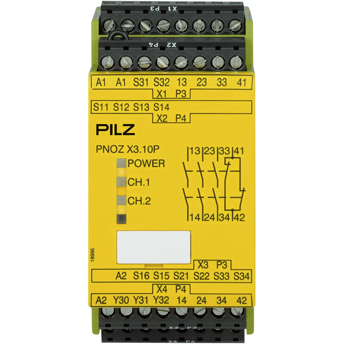 Produktfoto 1 von PILZ PNOZ X3.10P 24VACDC 3n/o 1n/c 1so Schaltgeräte P/N: 777314