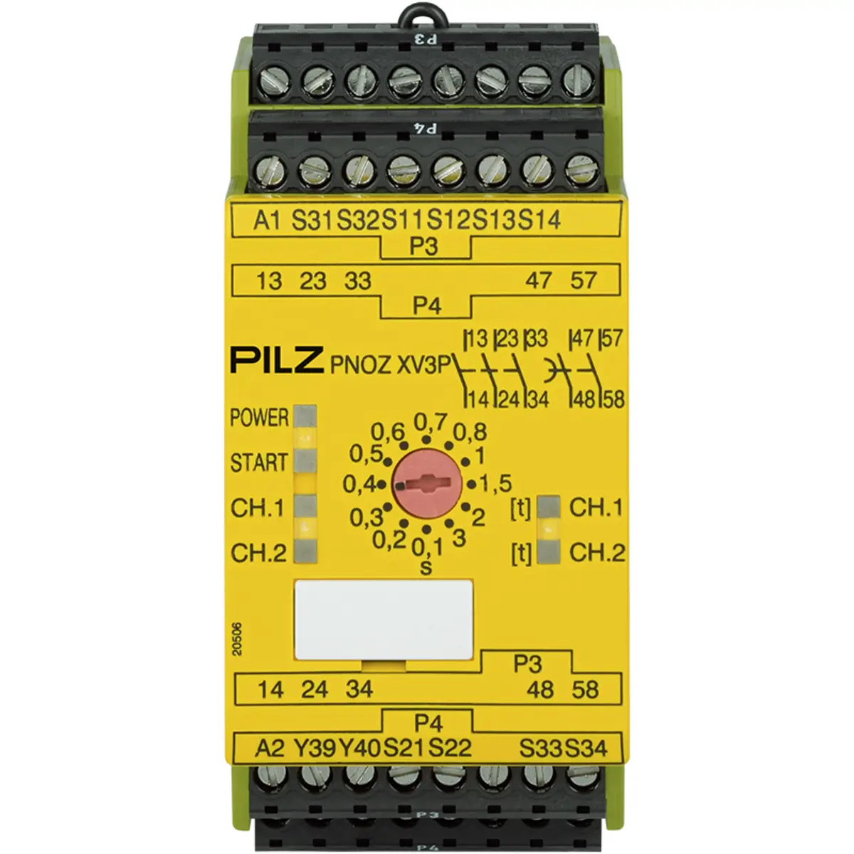 Produktfoto 1 von PILZ PNOZ XV3P 3/24 VDC 3n/o 2n/o t Schaltgeräte P/N: 777512