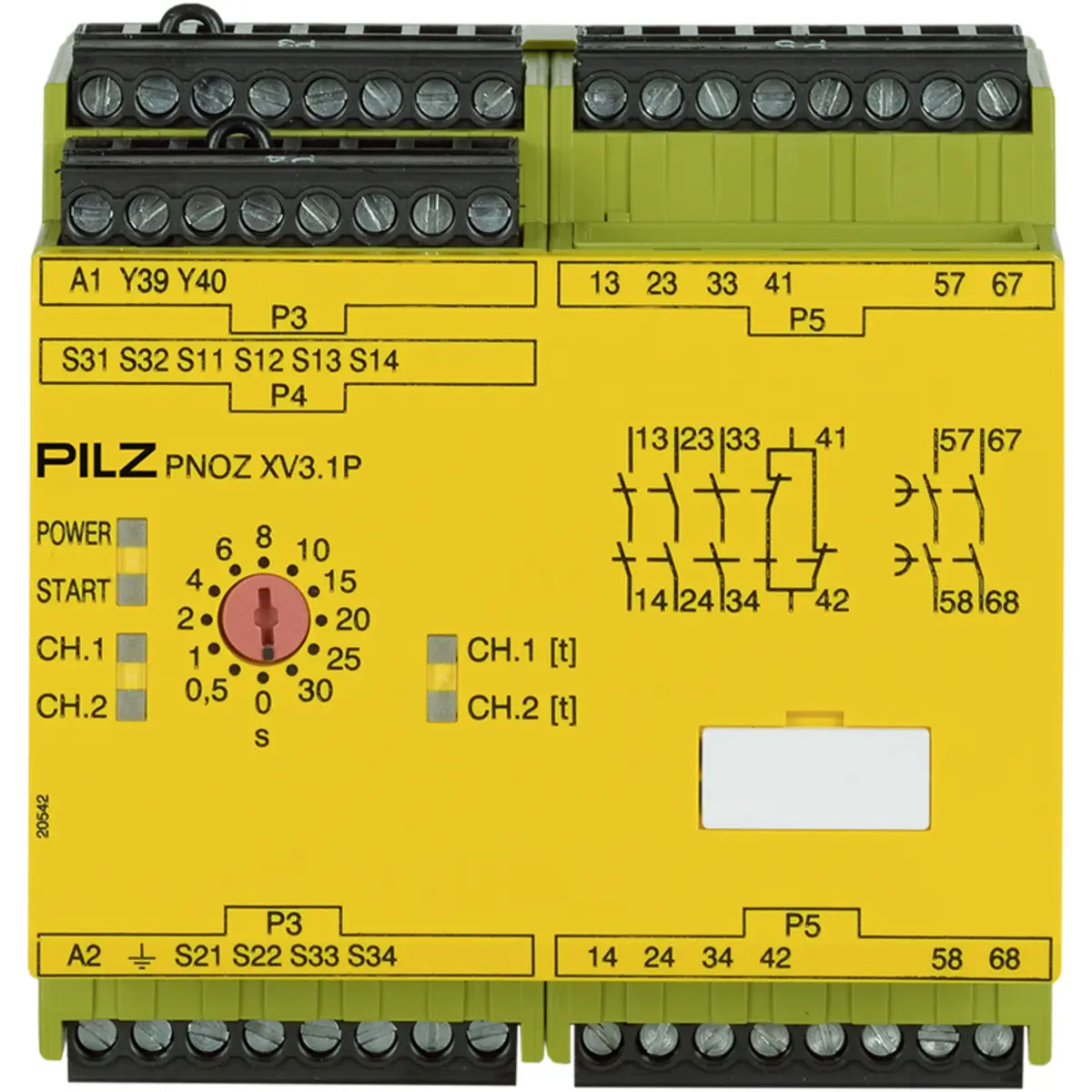 Produktfoto 1 von PILZ PNOZ XV3.1P 30/24-240VACDC 3no 1nc 2no t Schaltgeräte P/N: 777530