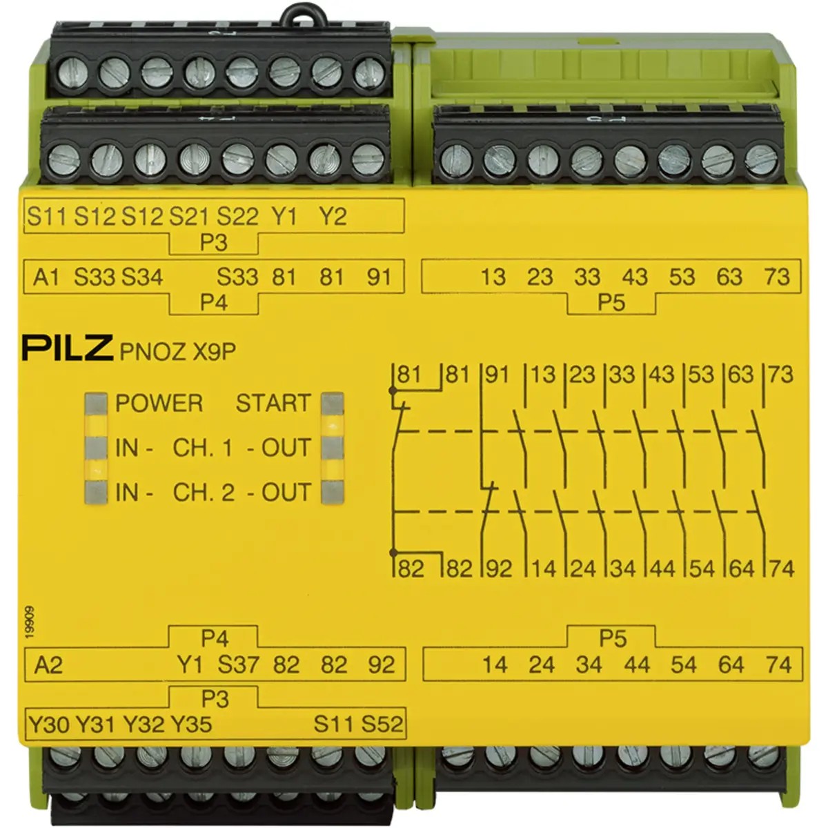 Produktfoto 1 von PILZ PNOZ X9P 24VDC 7n/o 2n/c 2so Schaltgeräte P/N: 777609