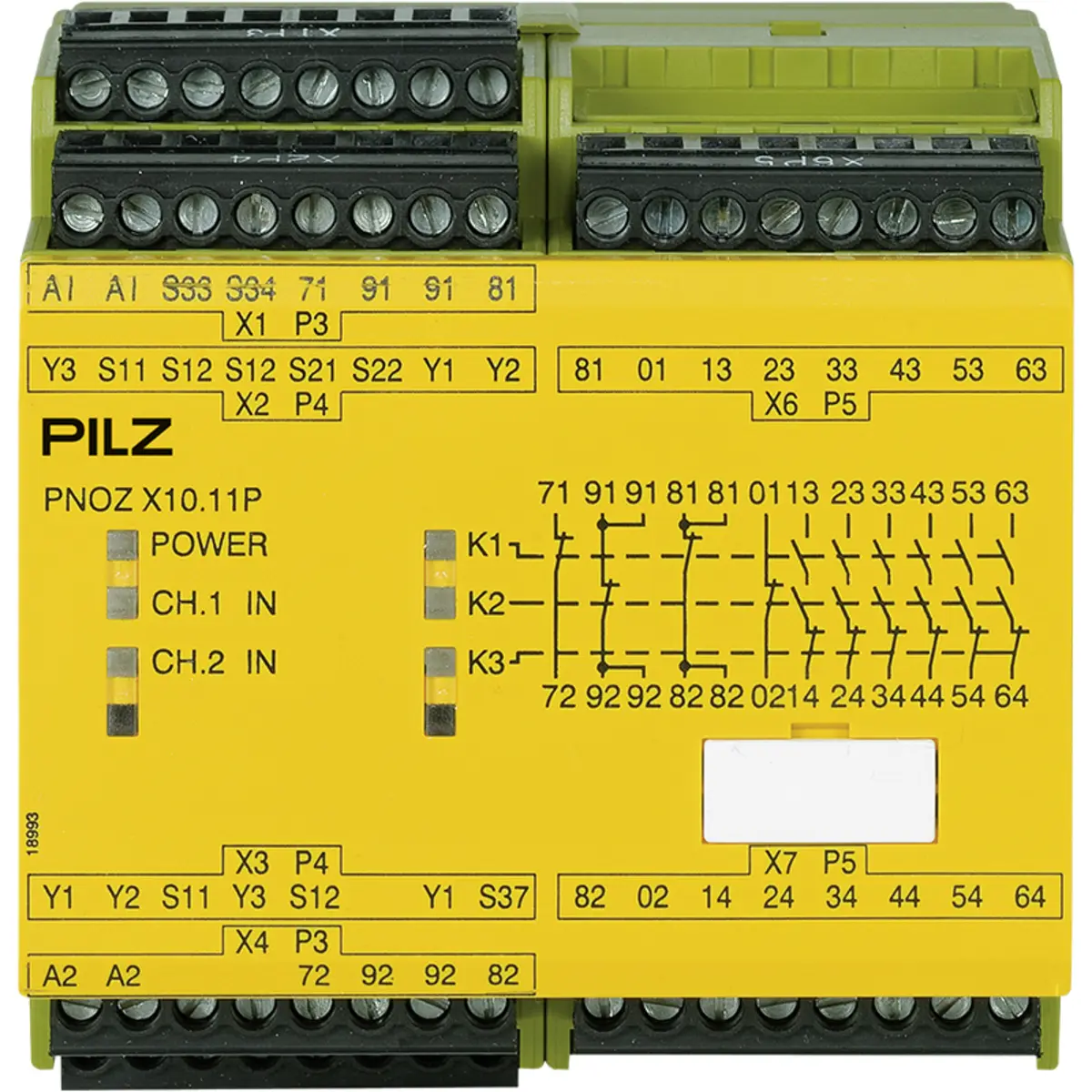 Produktfoto 1 von PILZ PNOZ X10.11P 24VDC 6n/o 4n/c 6LED Schaltgeräte P/N: 777750