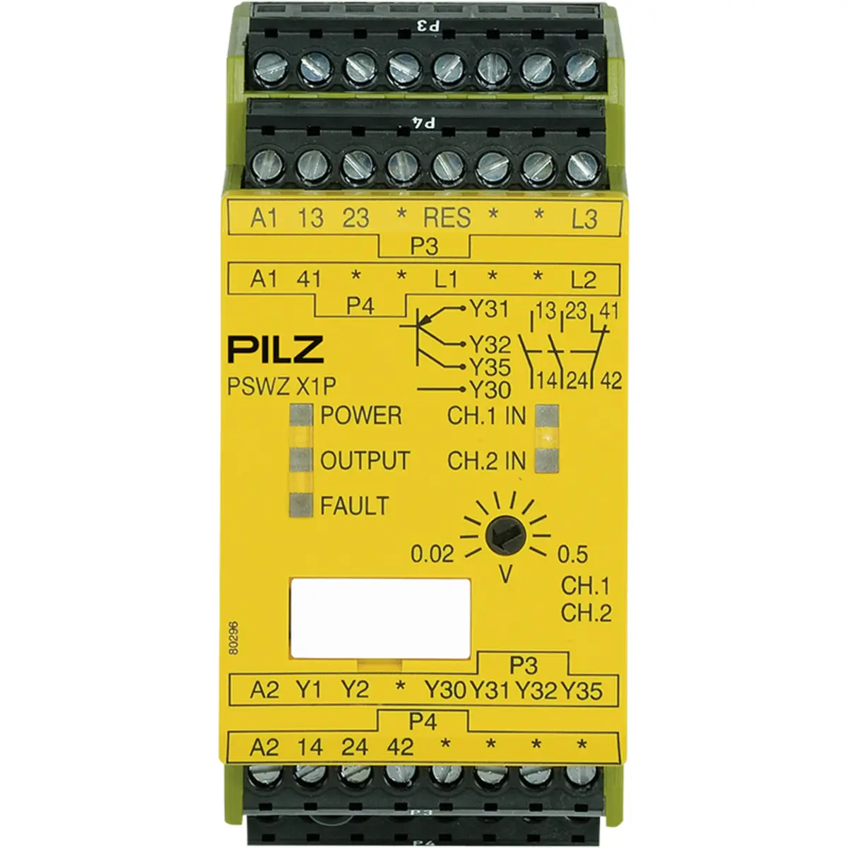 Produktfoto 1 von PILZ PSWZ X1P 0,5V /24-240VACDC 2n/o 1n/c 2so Schaltgeräte P/N: 777949