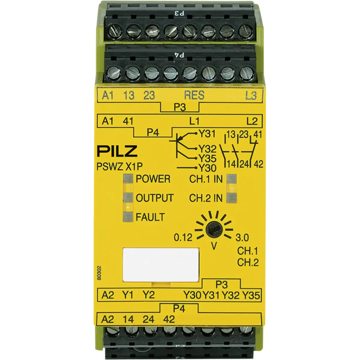 Produktfoto 1 von PILZ PSWZ X1P 3V /24-240VACDC 2n/o 1n/c 2so Schaltgeräte P/N: 777950