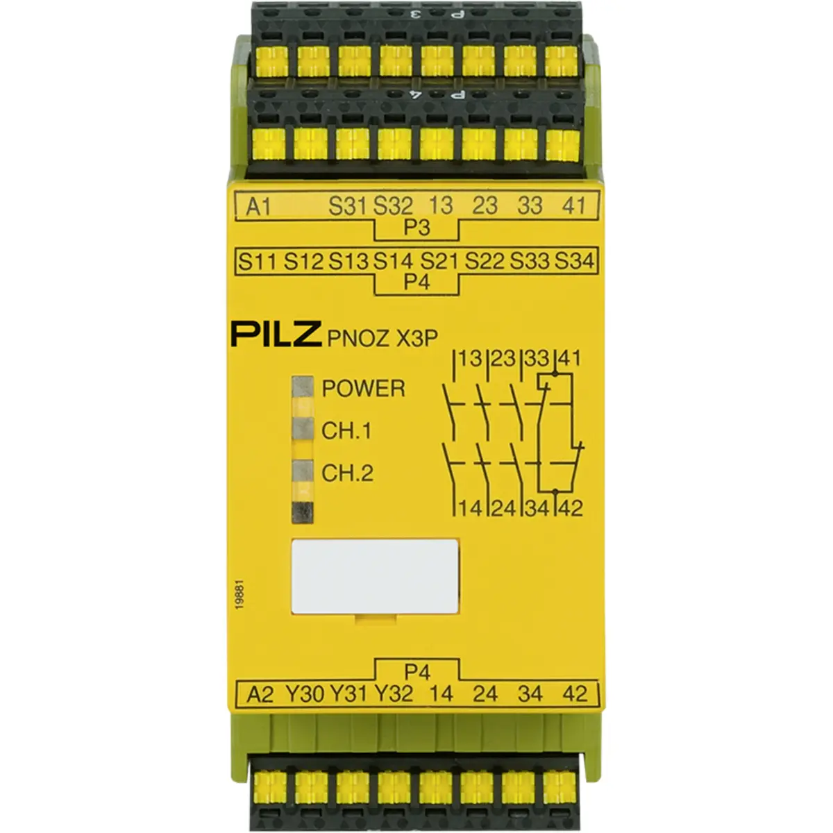 Produktfoto 1 von PILZ PNOZ X3P C 24VDC 24VAC 3n/o 1n/c 1so Schaltgeräte P/N: 787310
