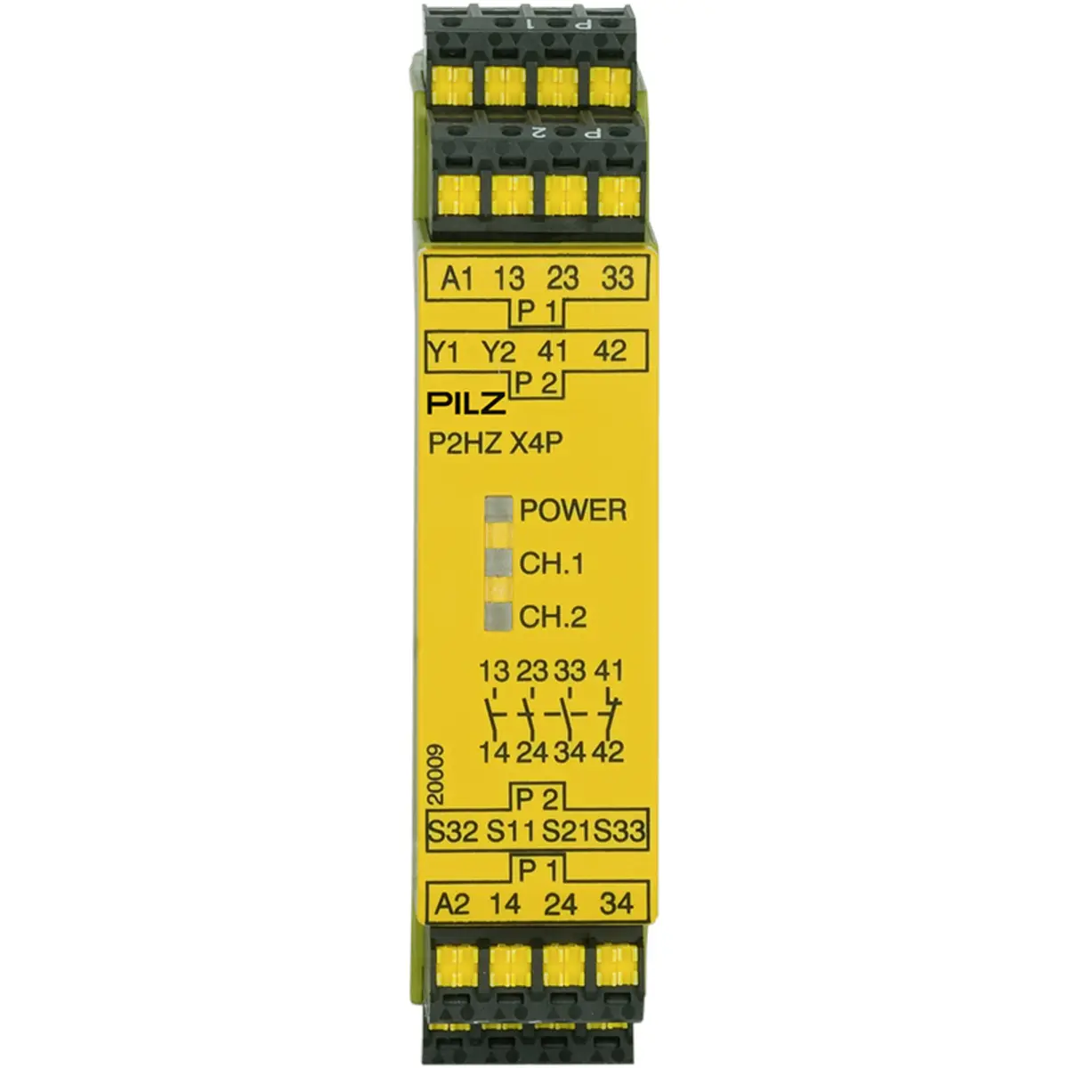 Produktfoto 1 von PILZ P2HZ X4P C 24VDC 3n/o 1n/c, Zweihandüberwachung, P/n: 787355