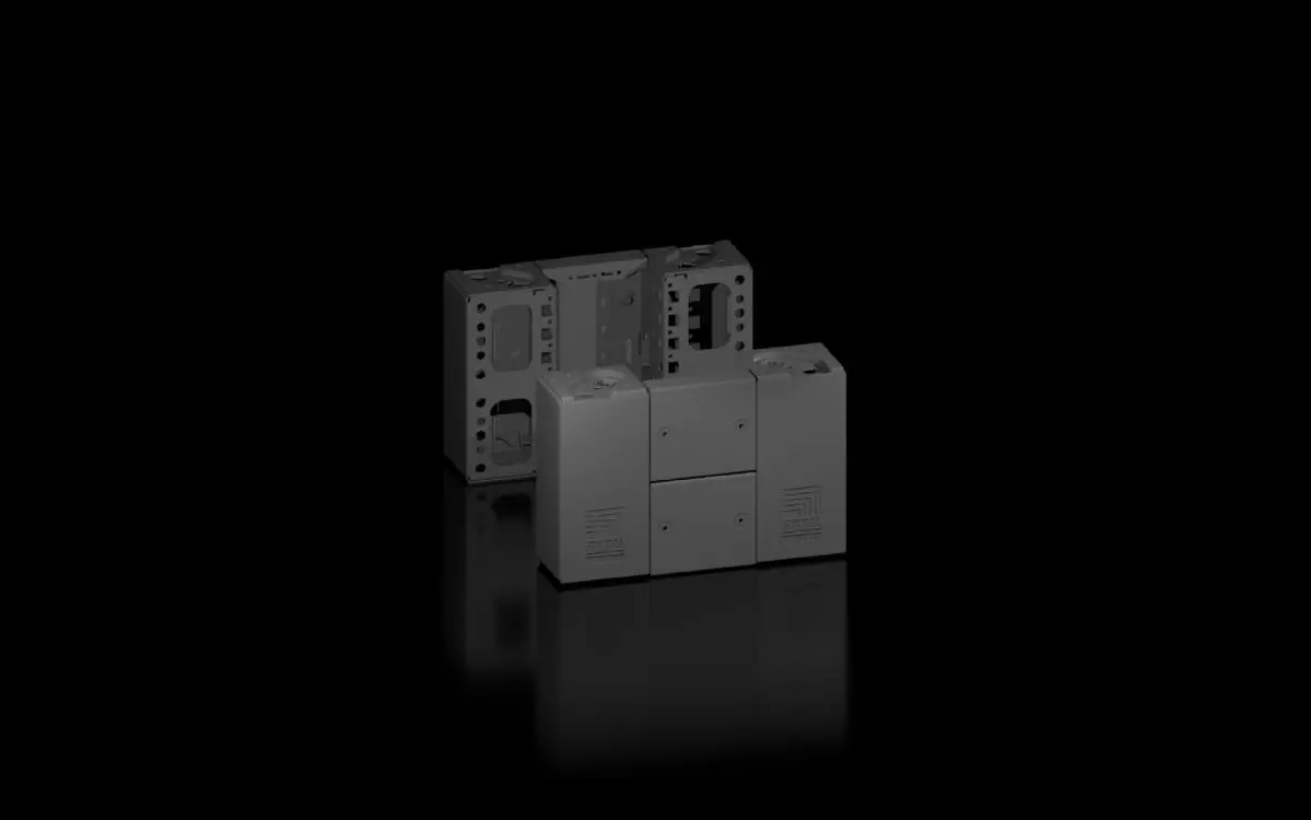 Produktfoto 1 von Rittal VX 8660.020, 8660020 Base/plinth corner pieces with base/plinth trim panels, front and rear for base/plinth system VX, sheet steel