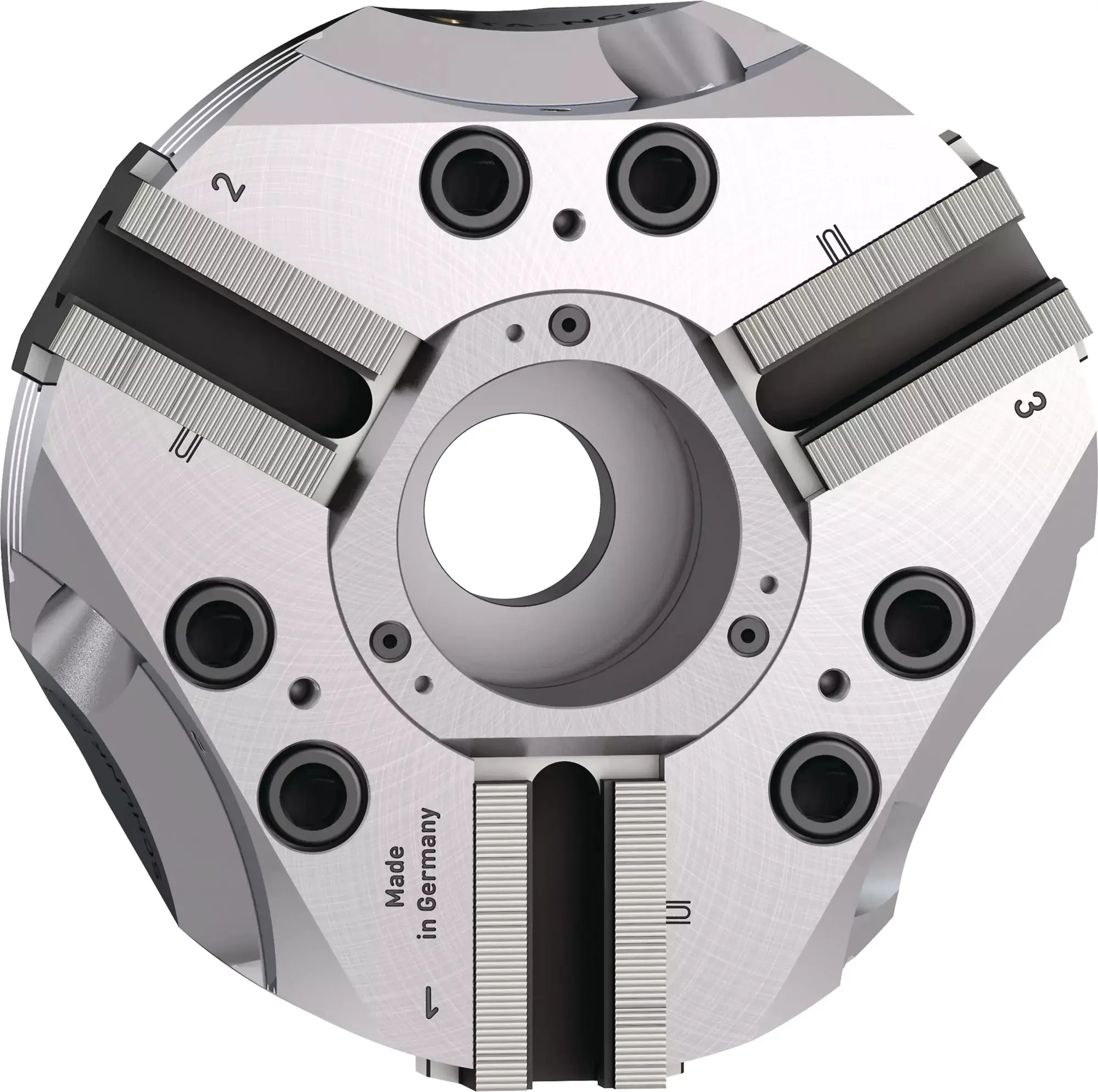 Produktfoto 1 von SCHUNK ROTA NCE 260-81 A8-SV60°, 3-Backen Kraftspannfutter mit Durchgangsbohrung