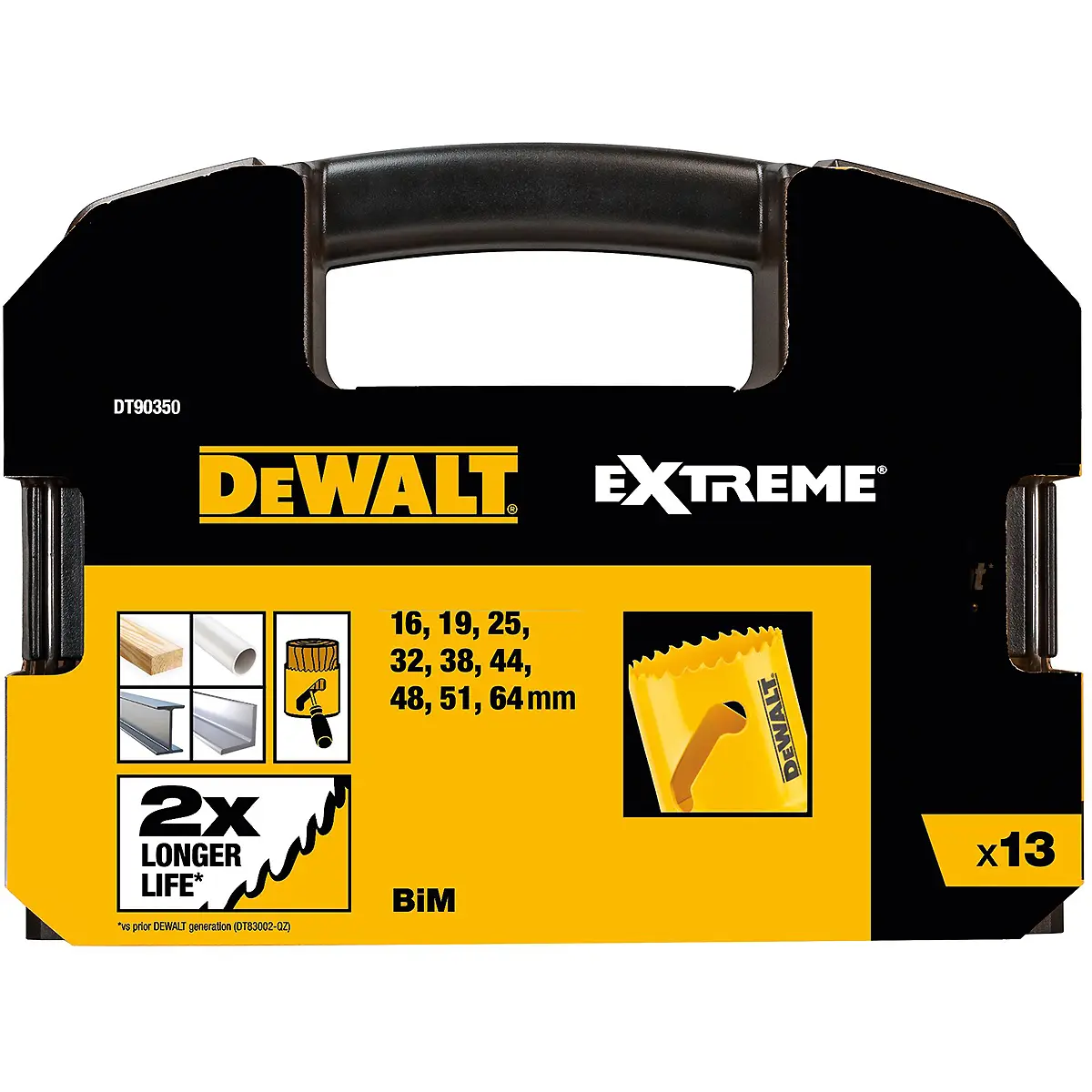 DeWalt DT90350-QZ, EXTREME Bi-Metall Lochsägen-Set Universal 13-tlg. I