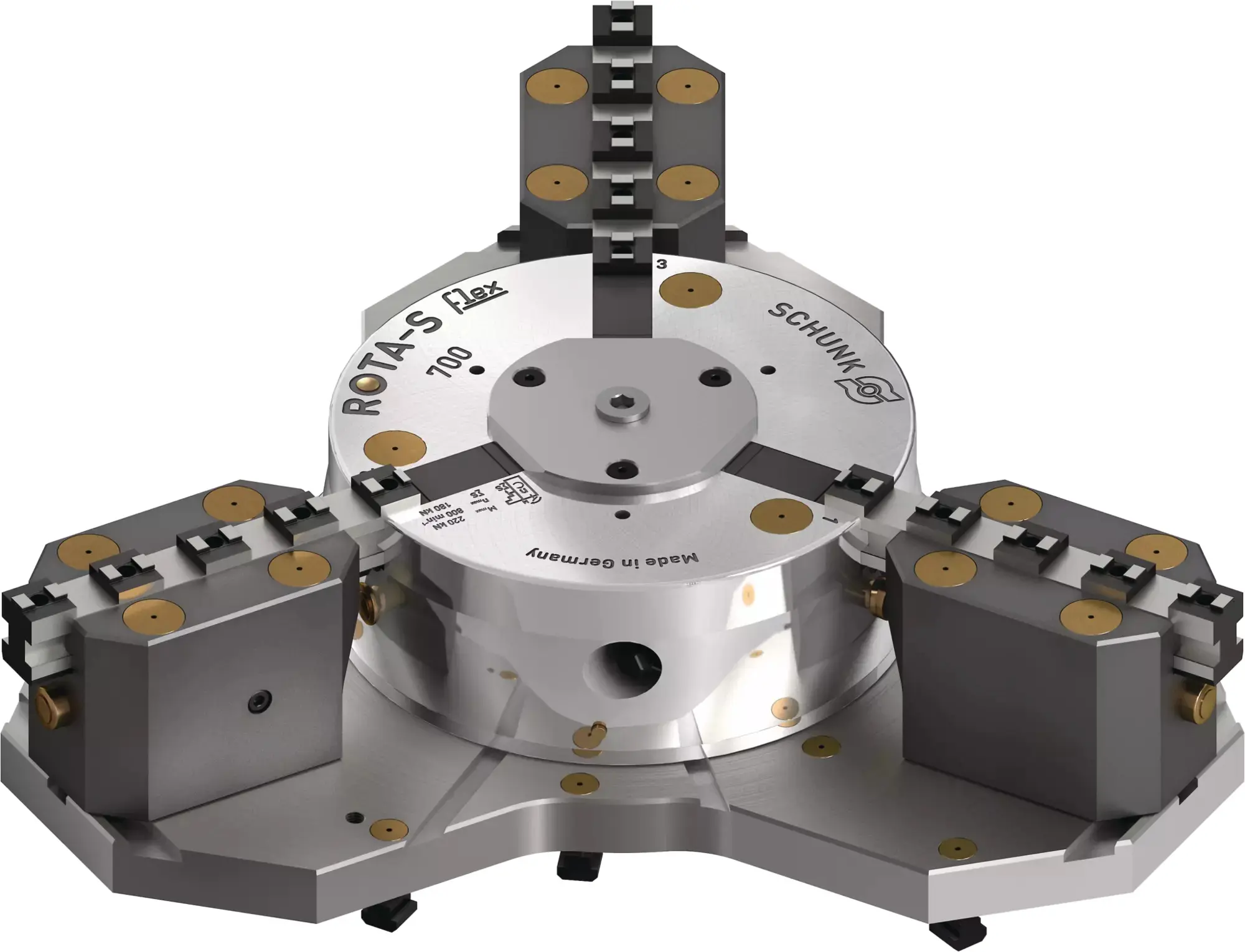 Produktfoto 1 von SCHUNK ROTA-S flex 700, Gewichtoptimiertes 3-Backen Handspannfutter