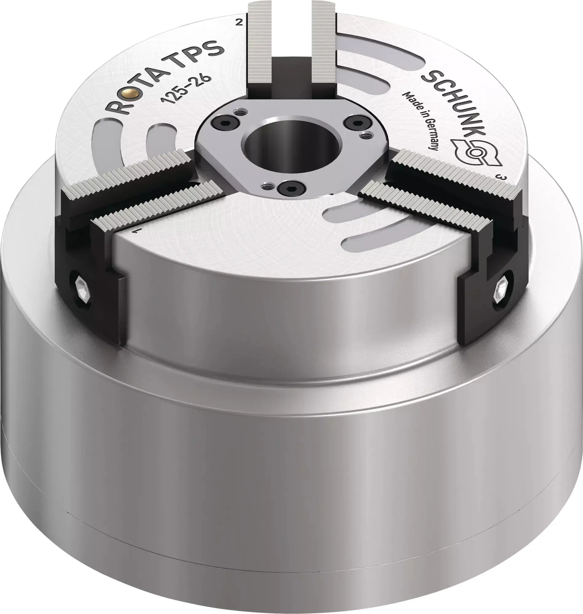 SCHUNK ROTA TPS 125-26 Z-SV90°, Stationäre 3-Backenfutter, pneumatisch betätigt