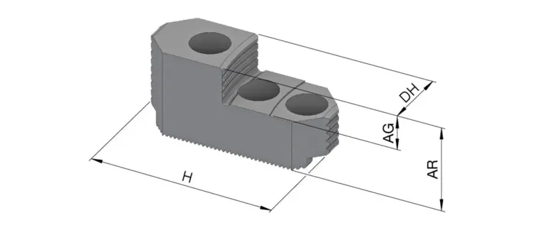 Produktfoto 1 von HAINBUCH 10001212, Stufenblockbacken VU210 hart InoFlex, 10879/0001