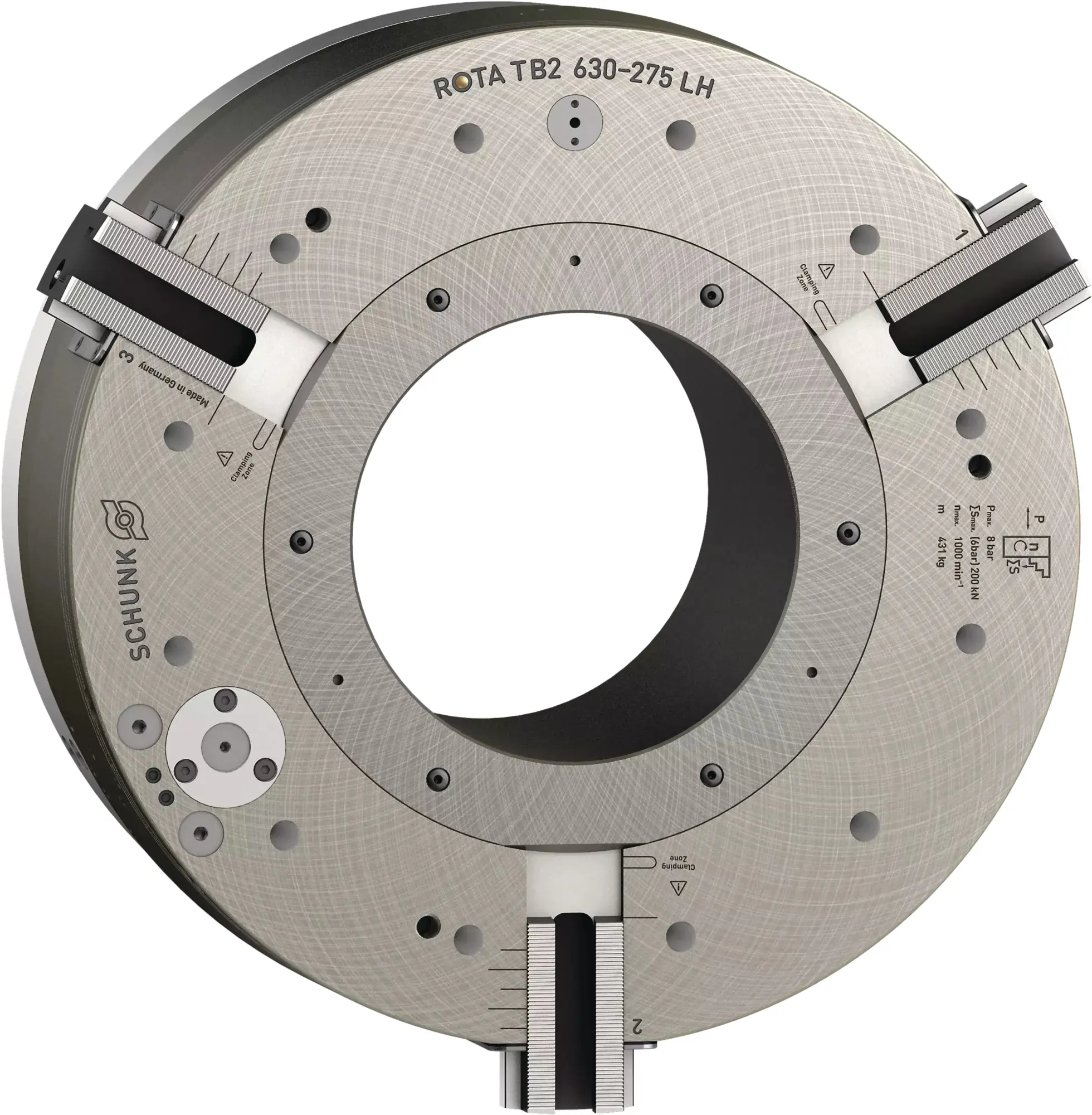 Produktfoto 1 von SCHUNK ROTA TB2 630-275 LH Z450-SV90°, Kraftspannfutter