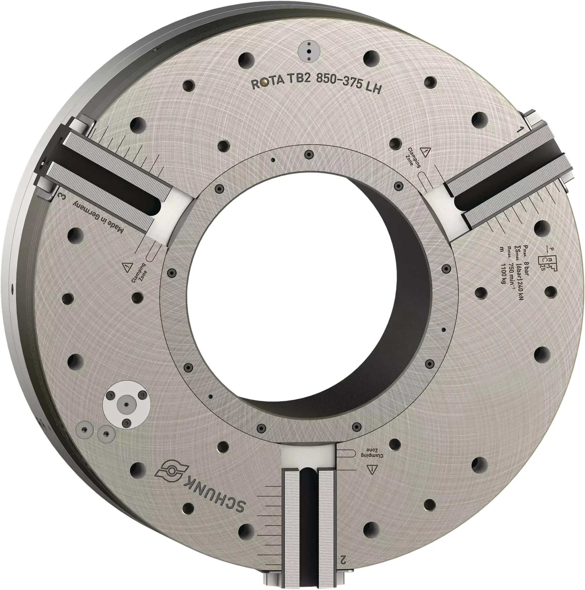 Produktfoto 1 von SCHUNK ROTA TB2 850-375 LH Z700-SV90°, Kraftspannfutter